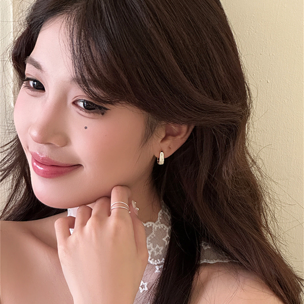 C廠-多巴胺撞色滴釉耳環女簡約日常百搭夏天耳圈小清新甜美氣質耳飾「EH-3841」25.06-3