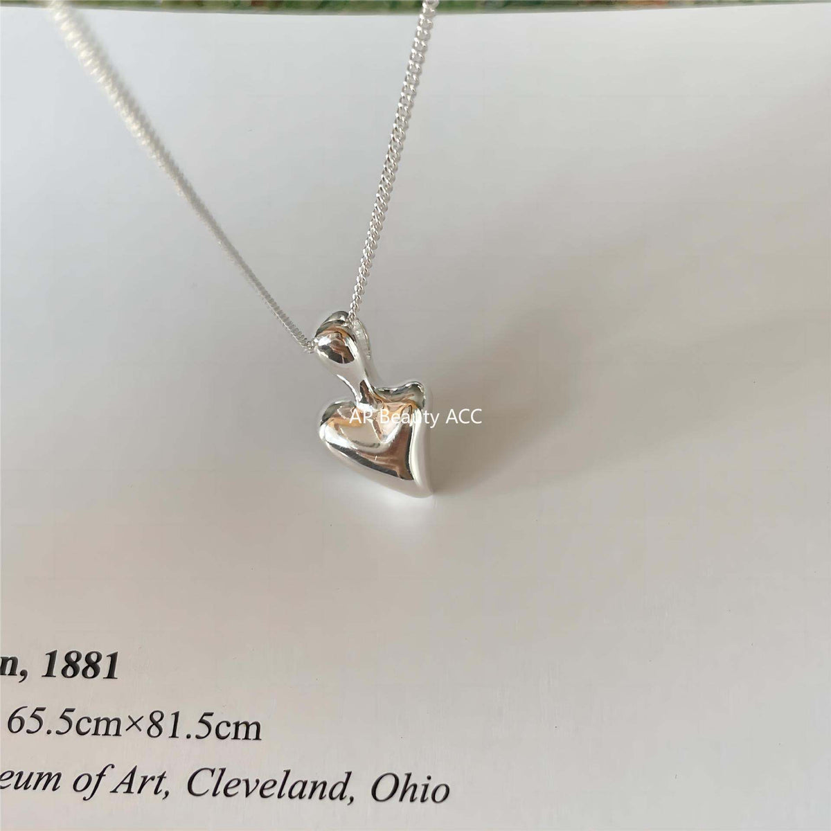 F廠-韓國韓版925純銀不規則愛心項鍊簡約ins網紅小紅書項鍊「B1195」25.12-2