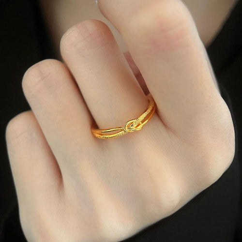 D廠-S925純銀輕奢高級感繩結戒指打結指環女2023年新款時髦戒指「YC4627R」23.02-3 - 安蘋飾品批發